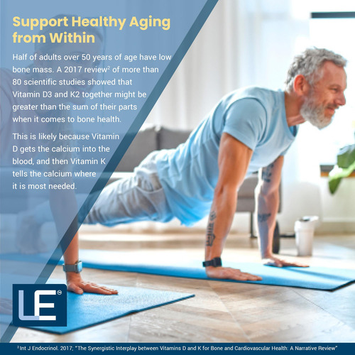 Life Enhancement Vitamina D3 K2 2000 Ui 120 Cápsulas