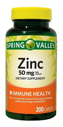 Oferta !!zinc 50 Mg 200 Tabletas Spring Valley-immune Health