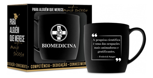 Caneca Porcelana Urban 300ml Cursos Profissão - Biomedicina
