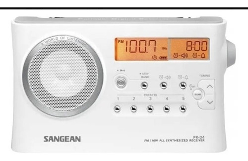 Radio Am Fm Sangean Digital Alarma Despertador Pr D4