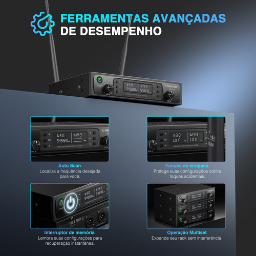 Microfone portátil dinâmico Phenyx Pro com clipe Phenyx Pro PH5014