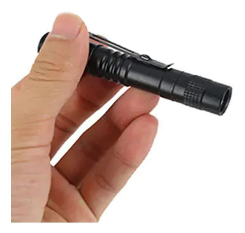 Mini Lanterna Tatica Led Cree Forte P/ Edc Pilha Aaa C/ Clip