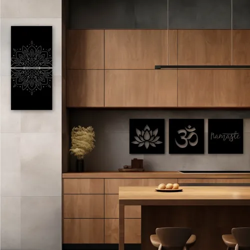 Cuadro Madera Calado Mdf Namaste Moderno Living Decorativo Color Negro