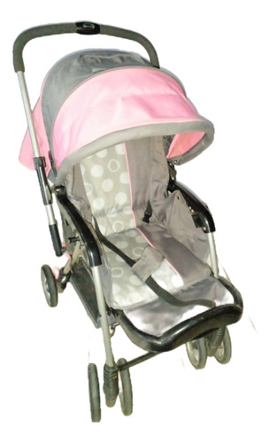 Coche Para Bebés Master Kids Gris Con Rosado