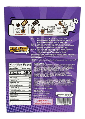 Tapioca Instantánea Sabor Té De Taro, J-basket, 285 G