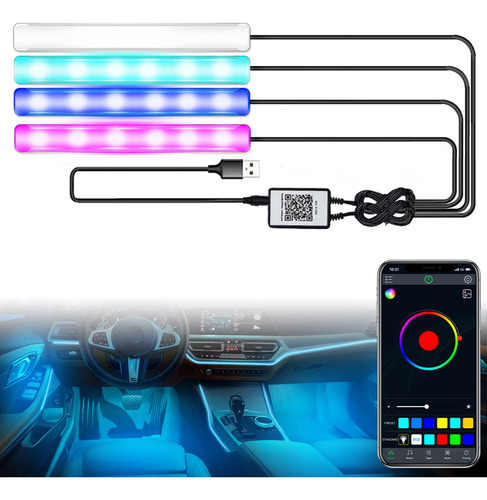 Luces Interiores De Coche Con Control De Aplicaciones Blueto