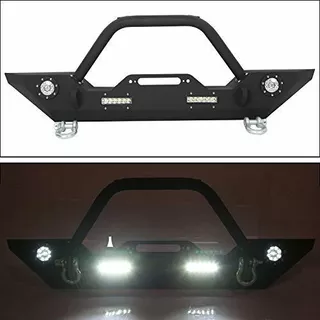 Defensas - Front Bumper W/winch Plate & Led Lights D-rings F