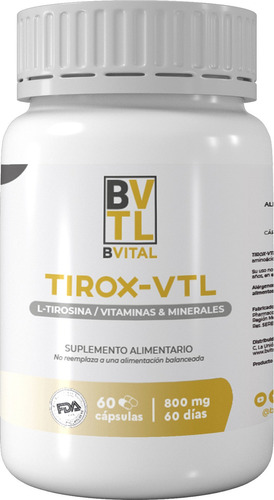 Tirox-vital - Vit + Minerales + Fitonutrientes / 60 Cápsulas Sabor Sin Sabor