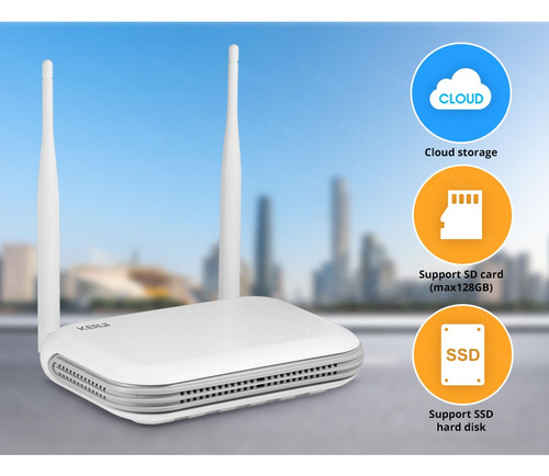 Nvr Ip Onvif De 8 Canales Y H.265 Fhd De 3 Mp Mini 110 V