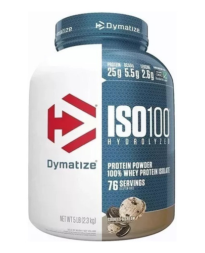 Proteina Iso 100 5 Libras Dymatize Con Invima 5lb 5 Lb Hydrolizada