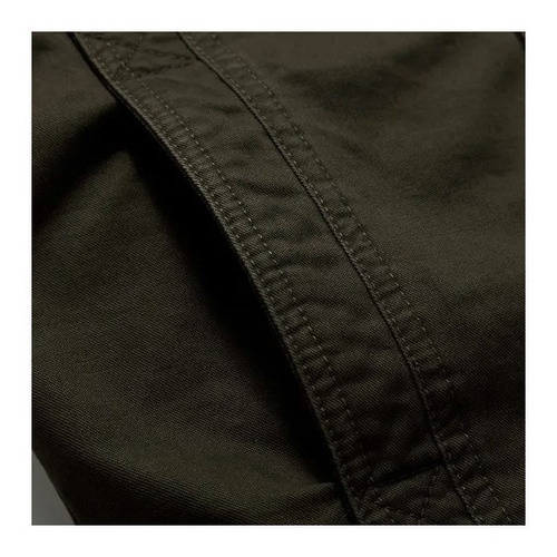 Chamarra Militar De Algodón Para Hombre, Verde