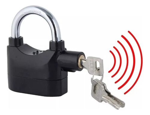 Candado Alarma, Bicicletas Motos Puertas Alarm Lock Negro 