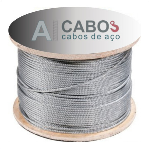 45mt Cabo De Aço P/ Guincho Talha 1/4 6mm 18x7 Não Rotativo