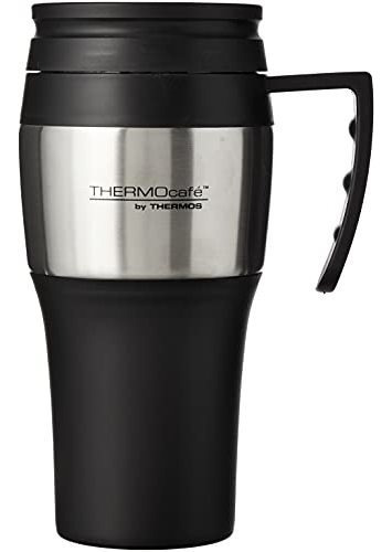 Thermos Thermocaf Taza De Viaje De Acero-negro