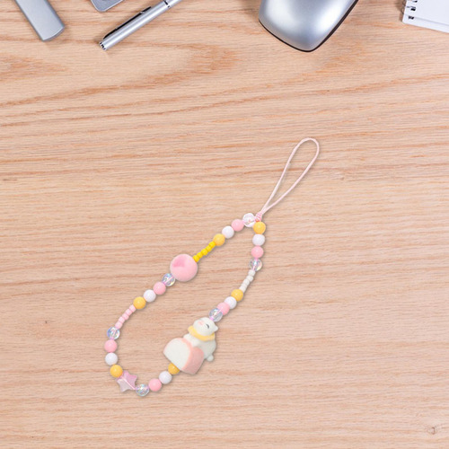 Pulseira De Telefone Com Contas, Desenho Animado, Amarelo