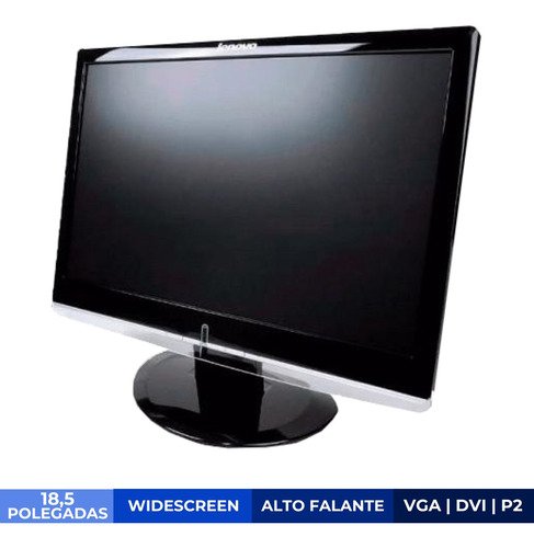 Monitor Barato Lenovo 18,5 Polegadas Wide C/ Alto Falante (Usado)