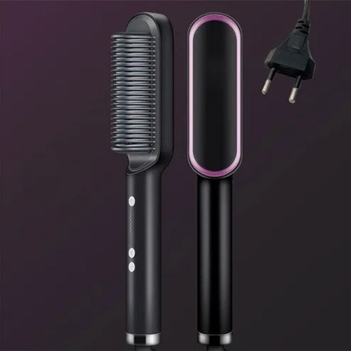 Imagem 1 de 1 de Escova Alisamento De Cabelo Cerâmica Ânion Eu Plug