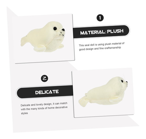 Muñeco De Peluche De Foca Blanca 26cm Juguete Adorable