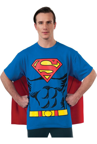 Disfraz Tipo Camiseta Con Capa De Superman