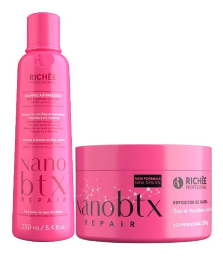 Richée Nanobtx Antirresíduo + Repositor De Massa 250g 