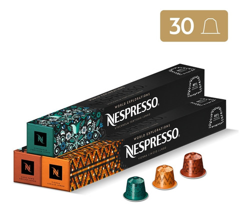Imagen 1 de 4 de Cápsulas De Café Nespresso Pack World Explorations -30 Cáps.