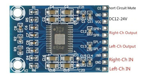 Micro Amplificador Tpa3110d2 30+30 Watts -- Asombroso!