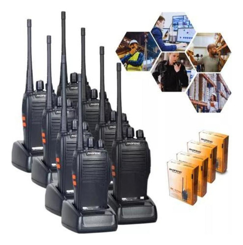 Kit 8 Walktalk Baofeng Radio Comunicador Bf777s