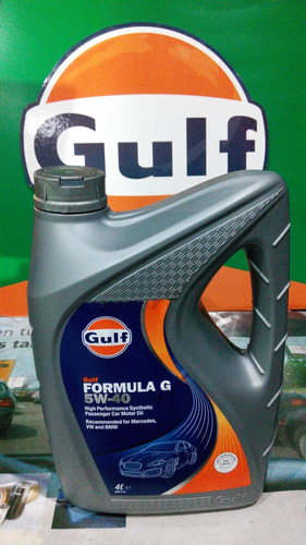 Aceite Motor 100% Sintetico Gulf Formula G 5w40 Por 4 Litros