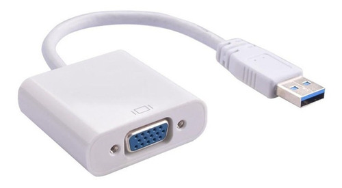 Adaptador Blanco Convertidor Usb 3.0  Vga Vídeo Crt  Lcd