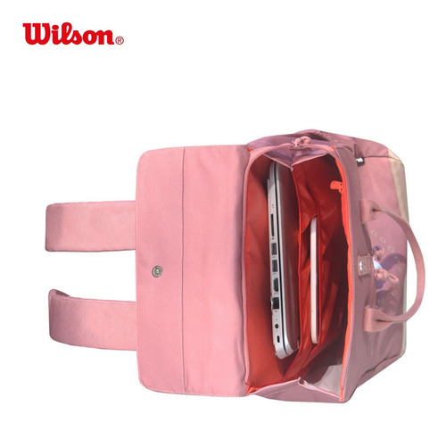 Mochila Bolso Cartera Dama Wilson Square Diseño Exclusivo Rosa Liso