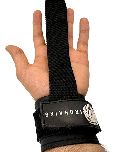 Straps Con Muñequera Y Tira De Levantamiento Para Gym Negro