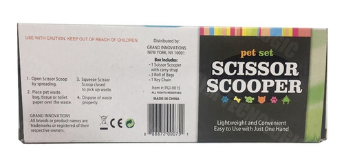 Tijeras Recoge Necesidades Mascotas Scissor Scooper Pet Set