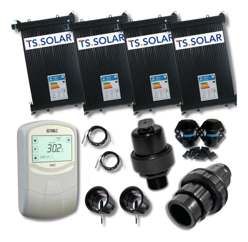 Kit Aquecedor Solar 3m Para Piscina Ate 20.000l Completo