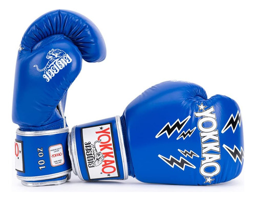 Guantes De Boxeo Yokkao Stadium Blue Lace De 10 Onzas