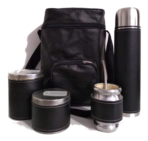 Set Matero Completo Negro Mate Copa Forrado