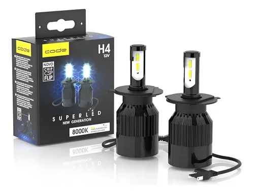 Kit Super Led Techone 8000k 12v H1 H3 H4 H7 H8 H11 Hb4