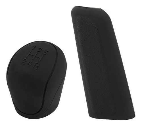 Set Funda Cubre Perilla Cambios Y Funda Palanca Freno Negro