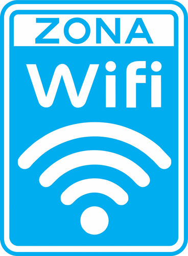 Señalamiento/ Letrero Zona Wifi 20 X 15 Cm