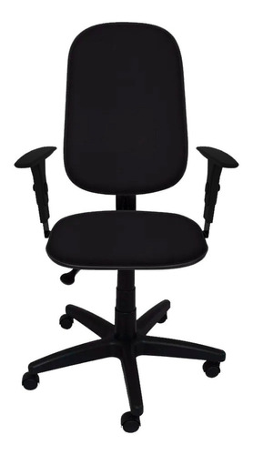 Cadeira de escritório Ecoflex 383-GIR ergonômica  preta com estofado de tecido