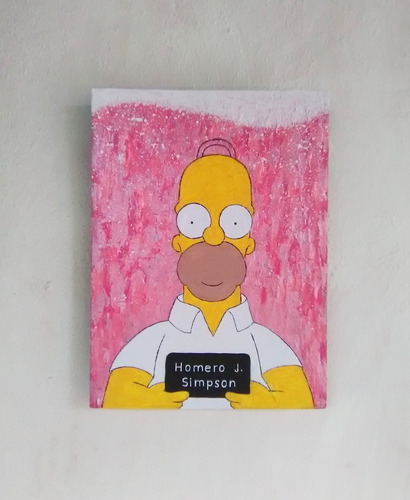 Cuadro Moderno De Homero Simpson Listo Para Colgar