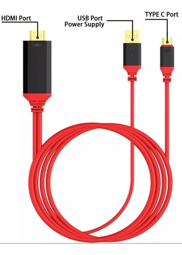 Cable Usb Hdmi Mhl Para Android / iPhone / Tipo C