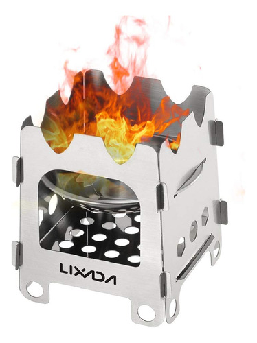 Lixada Estufa De Leña Plegable Portátil De Acero Inoxidable