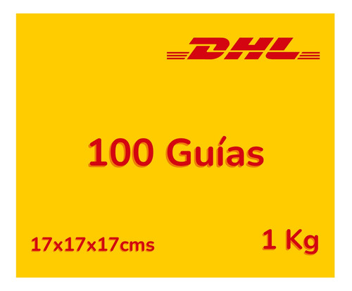 100 Guía Dhl Prepagada Día Siguiente 1kg