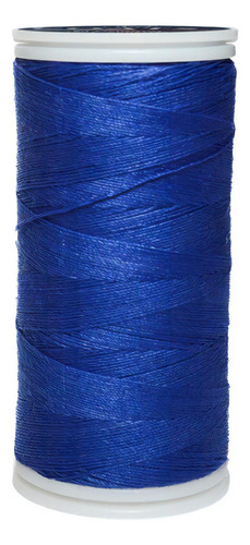 Caja 12 Pzas Hilo Coats Poliéster Liso 3 Cabos Fibra Corta Color T6980-0424 Azul Oceano