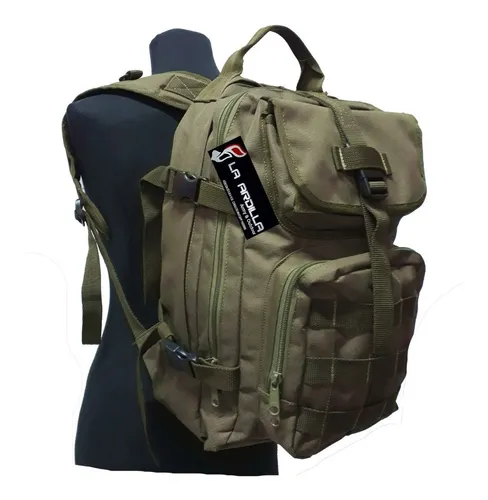 Mochila Tactica Modular Patrulla 35 Lts Liso Camuflado