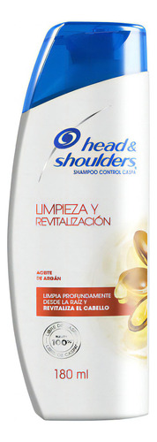  Shampoo Head & Shoulders Limpieza Y Revitalización Aceite De Argán 180ml