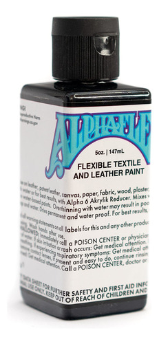 Pintura Flexible Para Cuero Textil Negro Jet 5 Onza