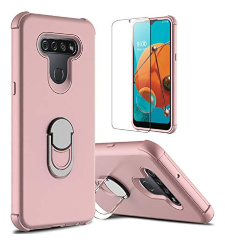 Lovpec Funda Para LG K51 Con Protector De Pantalla