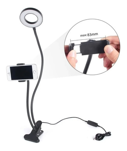 Aro De Luz Fotografia Video Con Soporte Para Celular Y Mesa