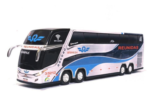 Brinquedo Miniatura Ônibus Viação Reunidas 35212 - 30cm